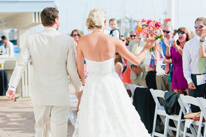 Beachside wedding ceremony