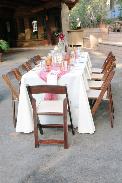 Southeren California ranch wedding tablescape