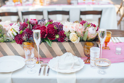 Southern California ranch wedding tablescape
