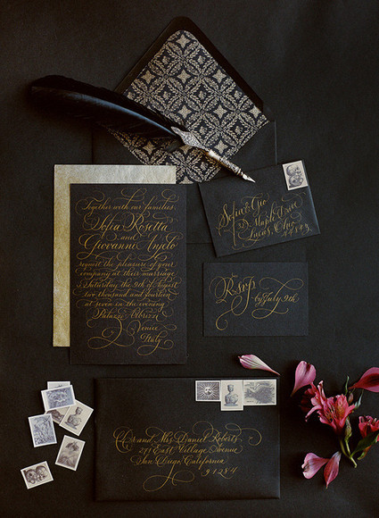 Dark, romantic wedding inspiration Wedding Inspiration