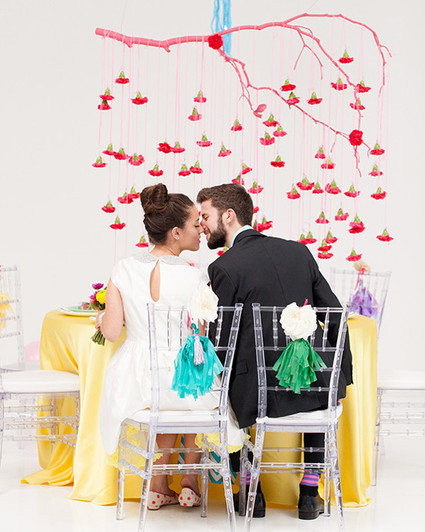 Modern, Colorful Wedding Portrait Inspiration