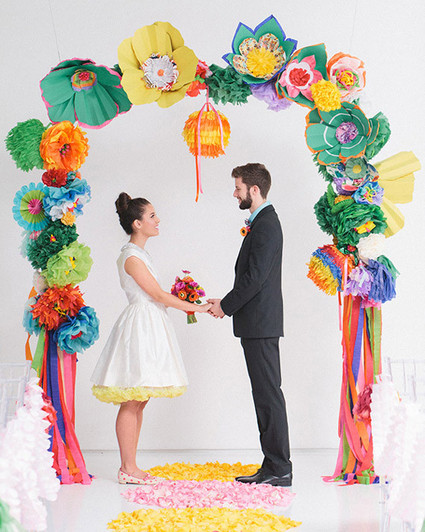 Modern, Colorful Wedding Portrait