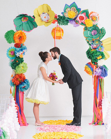 Modern, Colorful Wedding Portrait