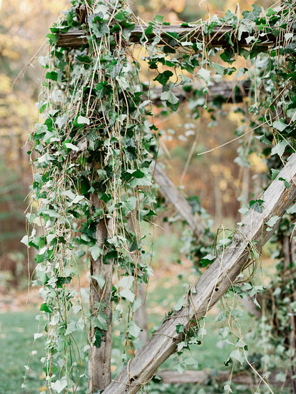 Rustic Fall Wedding Altar