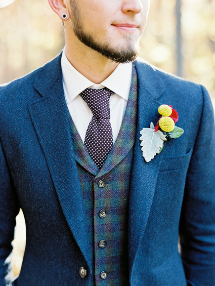 Rustic Fall Wedding Boutonniere Inspiration