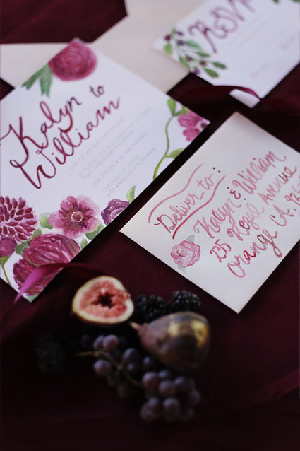 Fall berry color wedding inspiration Wedding Inspiration