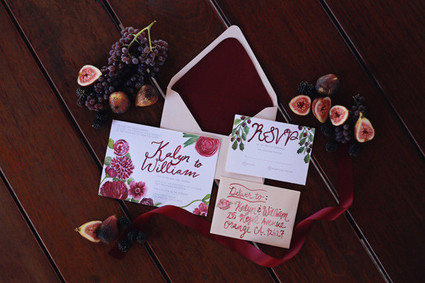 Fall berry color wedding inspiration Wedding Inspiration