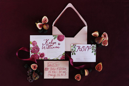 Fall berry color wedding inspiration Wedding Inspiration