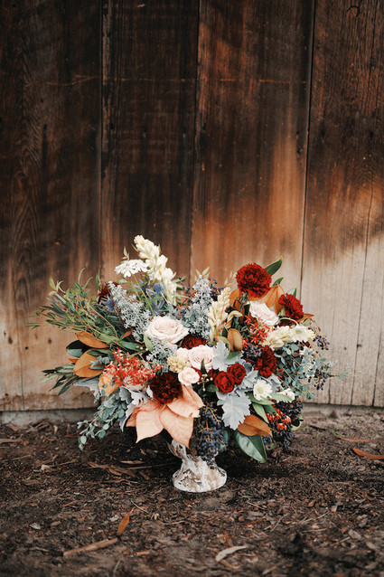 Rustic Christmas inspired florals