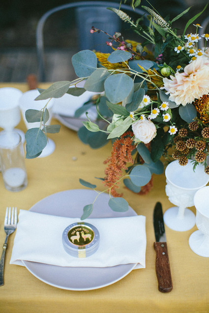 Whimsical California Wedding Place Setting