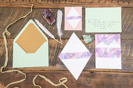 Modern Bohemian Wedding Invitation Inspiration