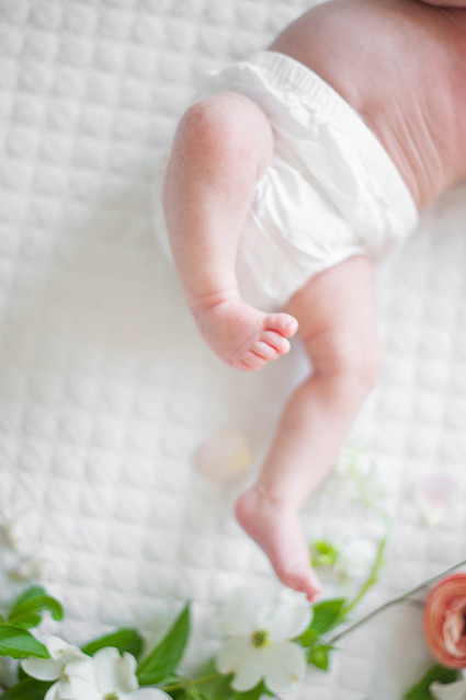 Spring floral newborn photos by Matt & Julie Weddings | Flowers by Bows and Arrows | 100 Layer Cakelet Inspiration