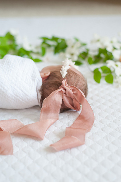 Spring floral newborn photos by Matt & Julie Weddings | Flowers by Bows and Arrows | 100 Layer Cakelet Inspiration