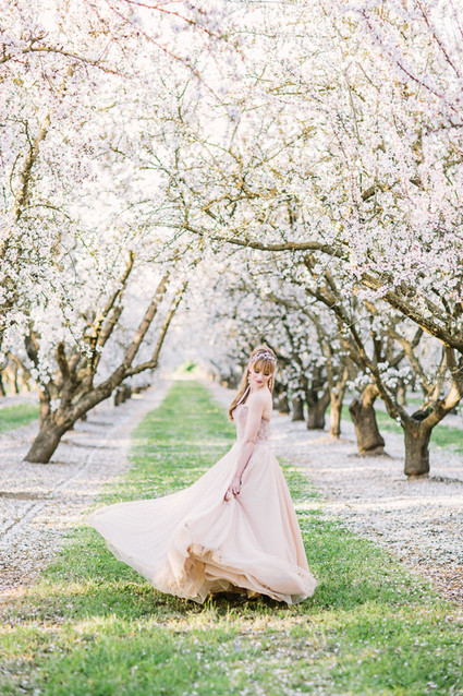 Blossoming almond orchards wedding inspiration