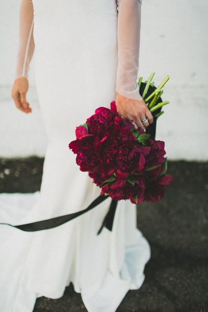 Red peony bouquet