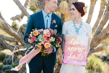 Watercolor wedding signage