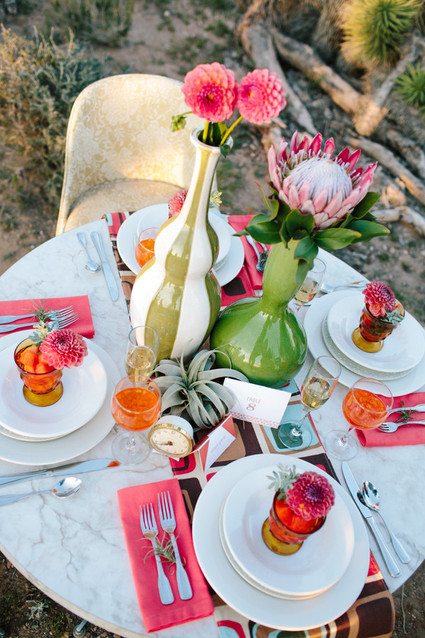 Mid-Century modern desert tablescape