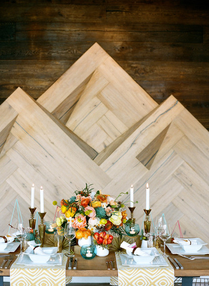 Mid-century modern wedding inspiration Inspiration