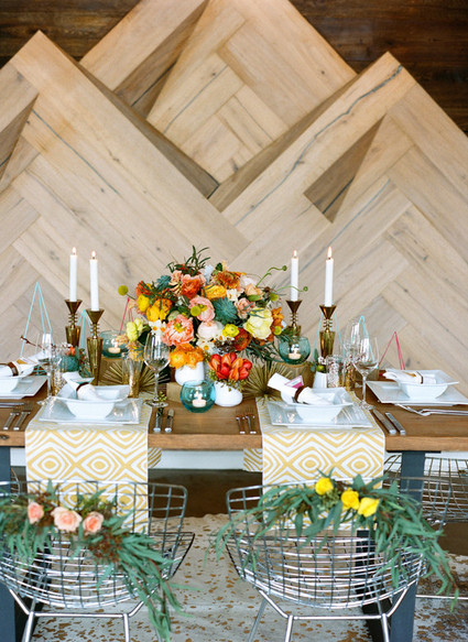 Mid-century modern wedding inspiration Inspiration