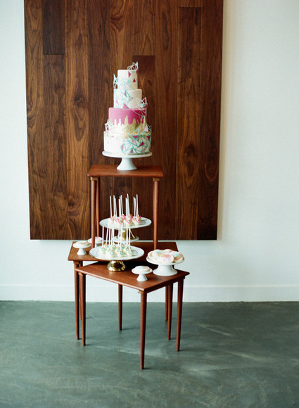 Geometric modern dessert