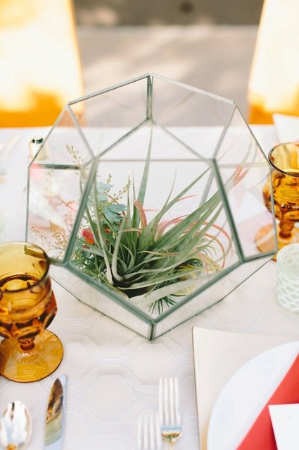 Geometric modern wedding inspiration