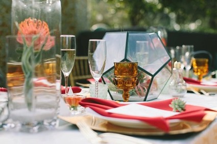 Geometric modern wedding inspiration