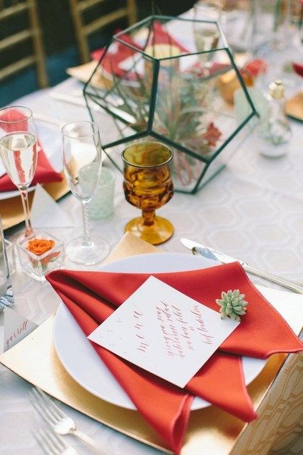 Geometric modern wedding inspiration Inspiration