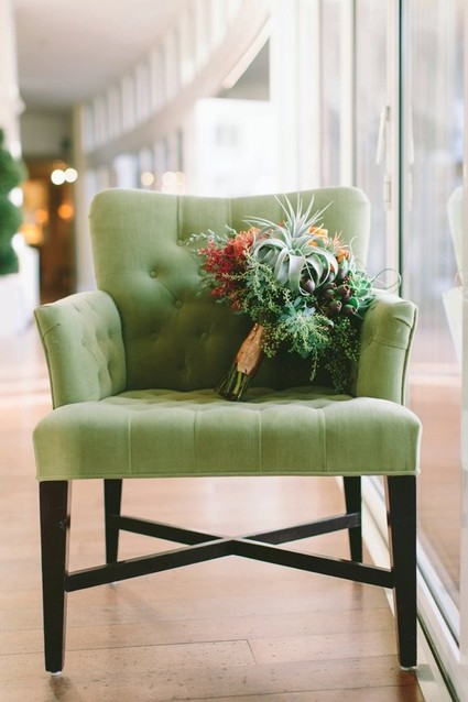 Air plant and wildflower bouquet
