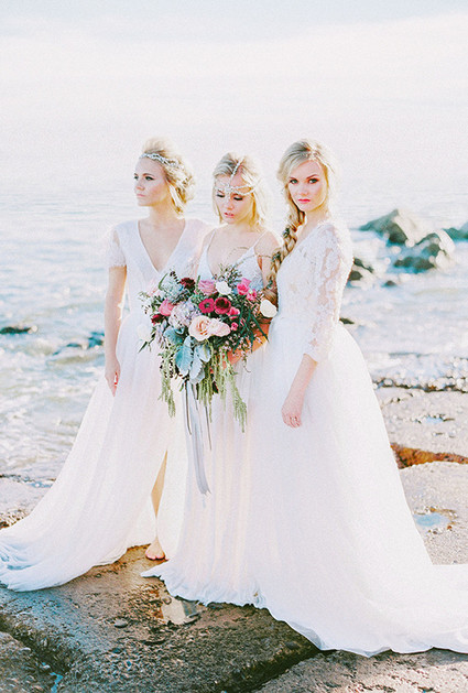 Romantic seaside wedding inspiration Inspiration