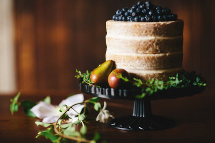 Blueberry and fruit naked cake