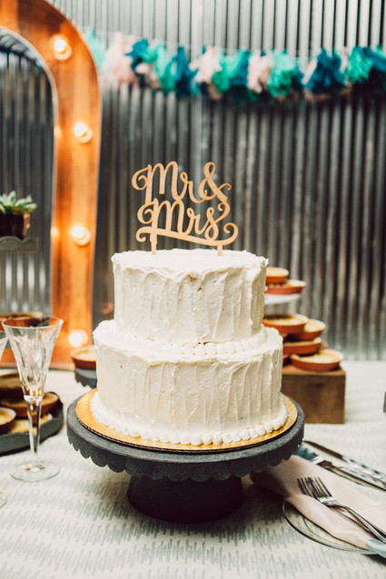 White modern cake with