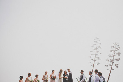 Colorful Bohemian Big Sur Wedding Ceremony