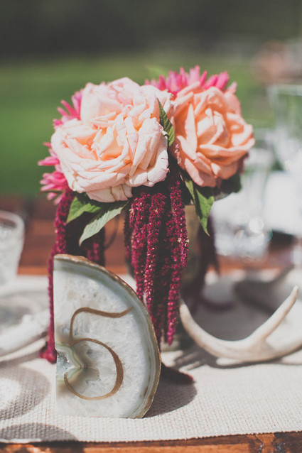 Colorful Bohemian Wedding Table Numbers Inspiration