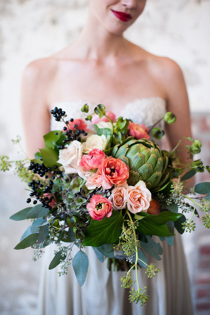Green and pink bouquet