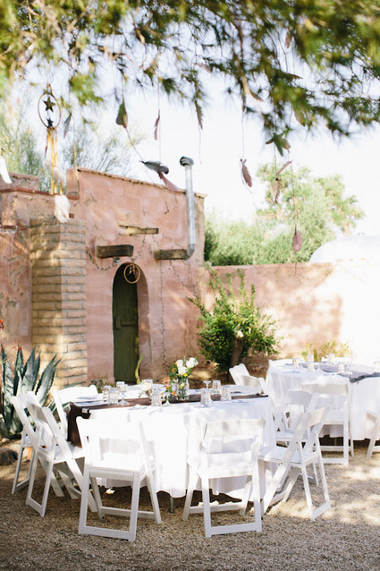 Desert wedding reception