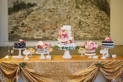 Modern Art Museum gold dessert bar Inspiration