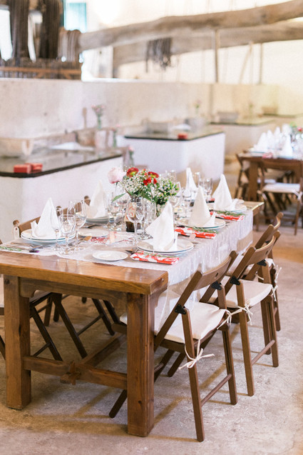 Vintage wooden tablescape