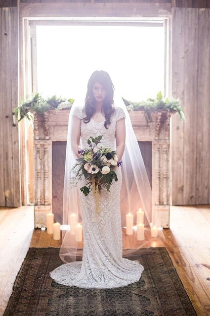 Old World vintage inspired bride