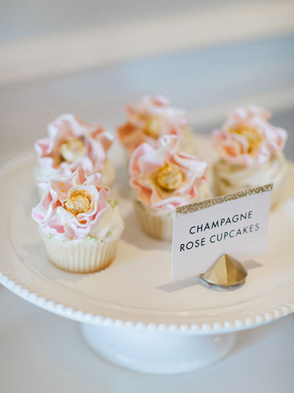 Champagne rose cupcakes Inspiration