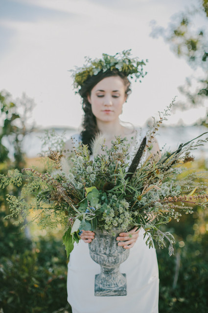 Golden Fall Coastal Wedding Florals