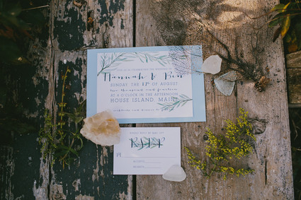 Golden Fall Coastal Wedding Invitation