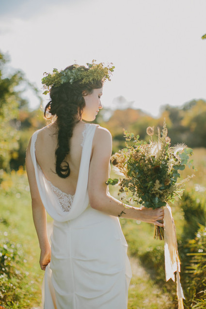 Low scoop wedding dress