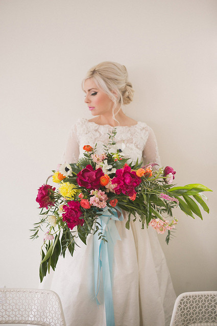 Modern Valentine's Day colorful bouquet Inspiration