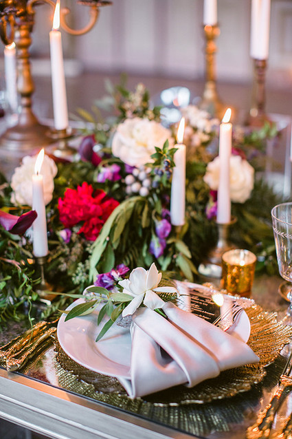 Romantic Luxe Wedding Place Setting Inspiration