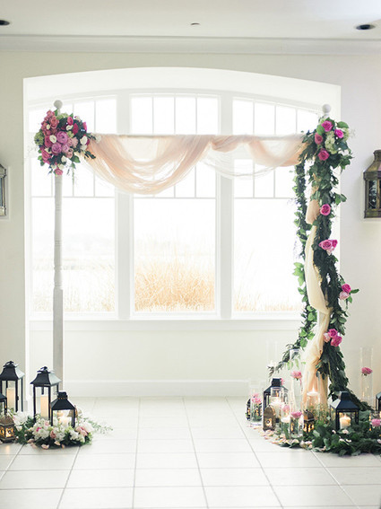 Floral wedding altar