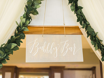 Floral wedding signage
