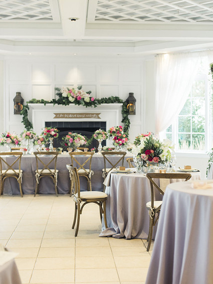 Floral wedding inspired reception area