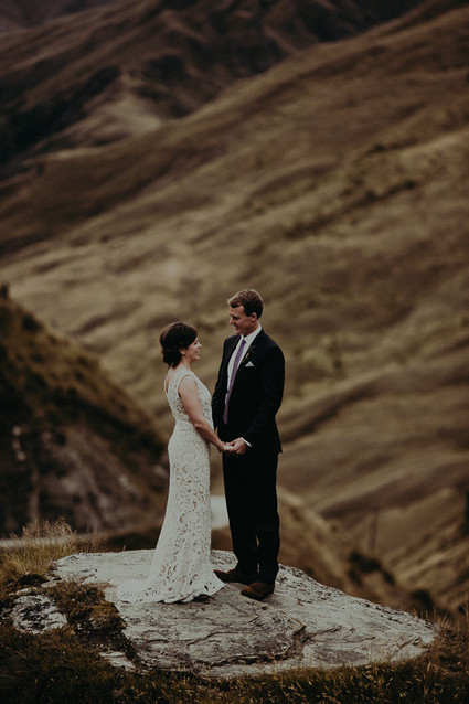 New Zealand mountaintop elopement