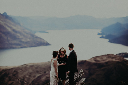 New Zealand mountaintop elopement