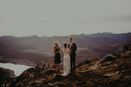 New Zealand mountaintop elopement